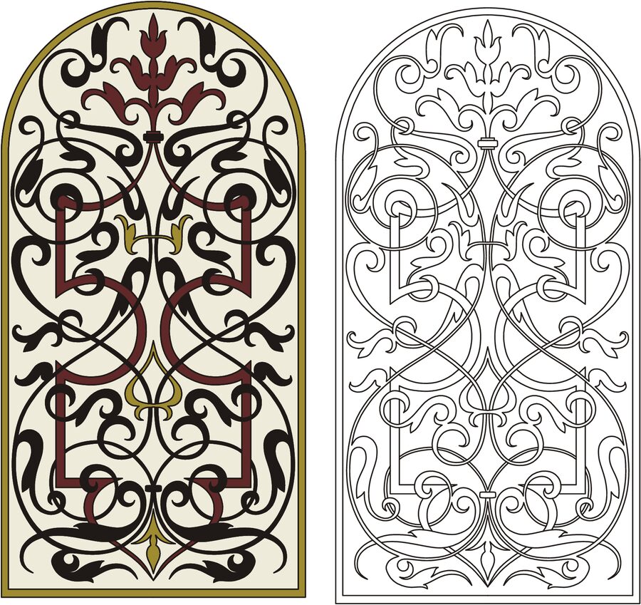 patrón de grabado elegante