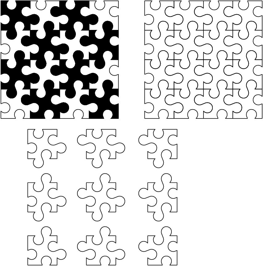 patrón enlazado rompecabezas