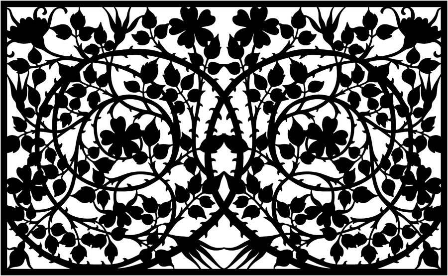 reja calada con enredadera