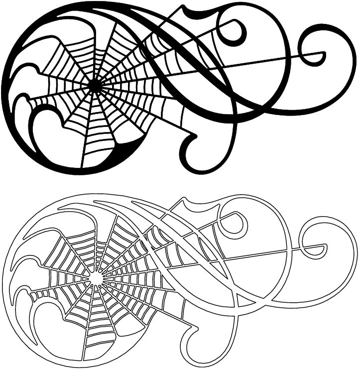 rollo decorativo con telaraña