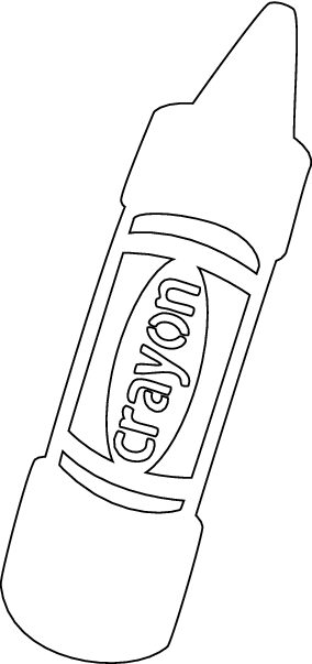 silueta de crayola