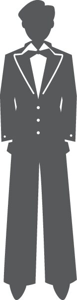 silueta hombre con esmoquin